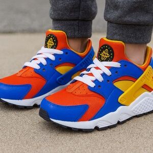 Nike Air Huarache Sneakers – Orange, Blue & Yellow , size 7.5